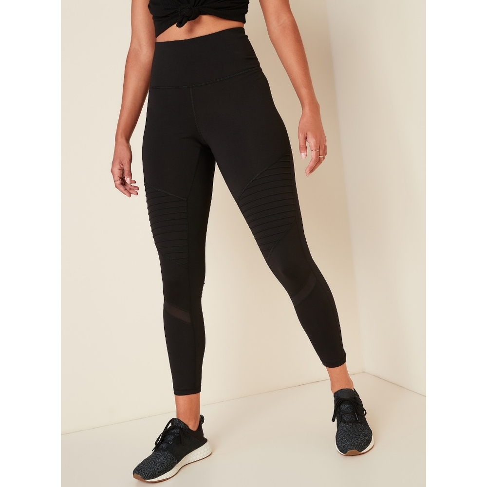 XS-High Waisted Moto 7/8 Active Leggings